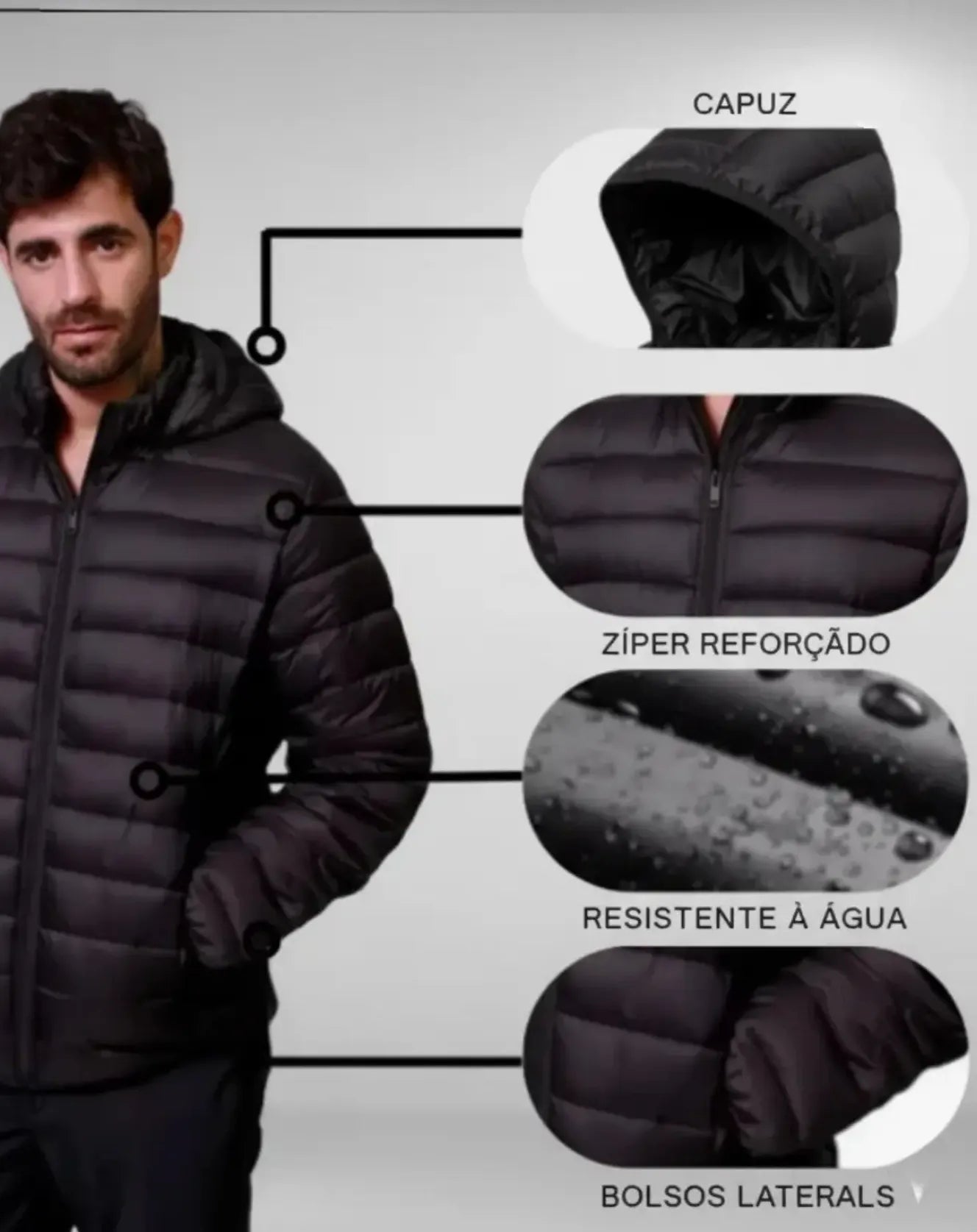 Jaqueta Puffer Premium Impermeável - Bobojaco