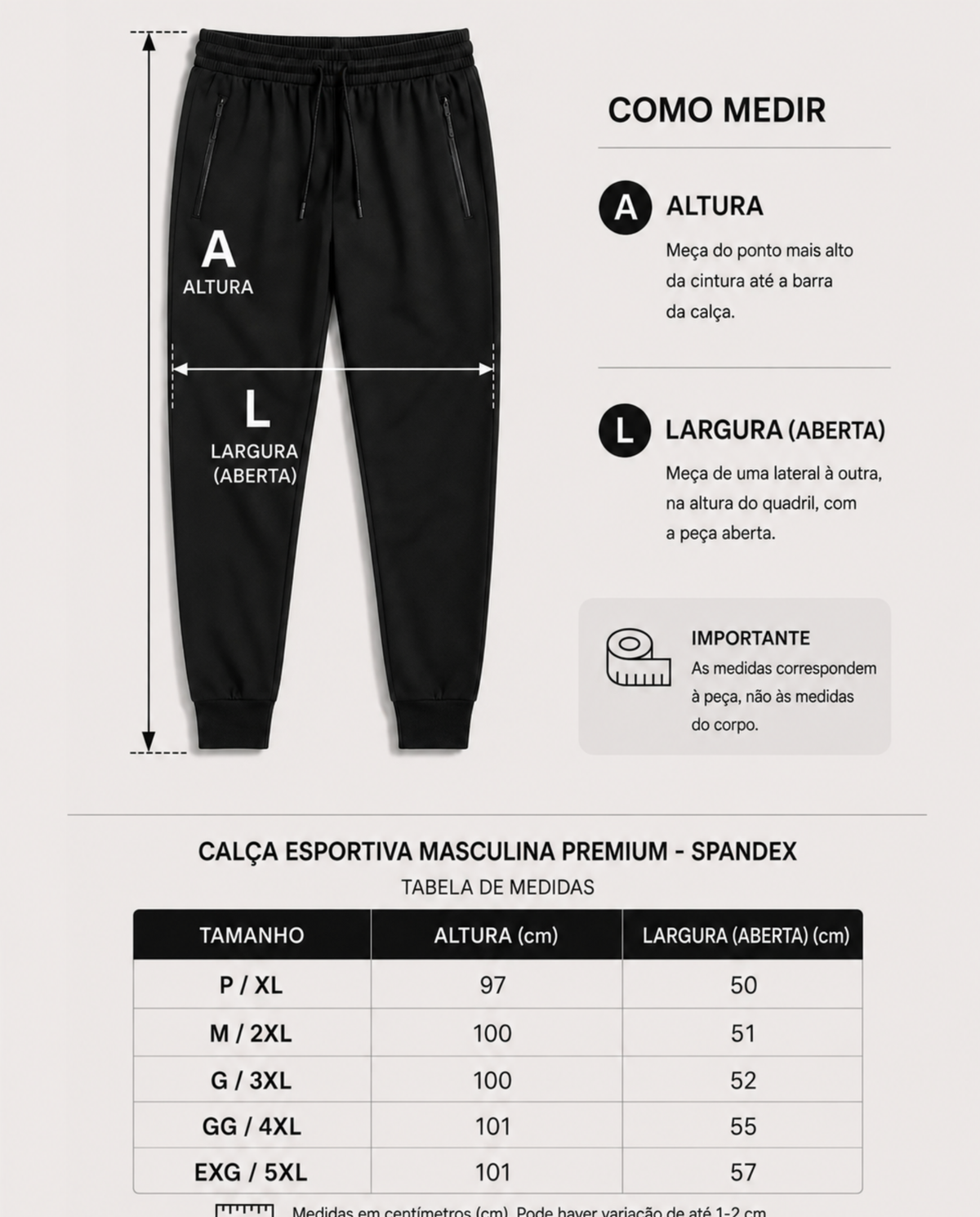 Calça Sport Masculina Premium - Spandex