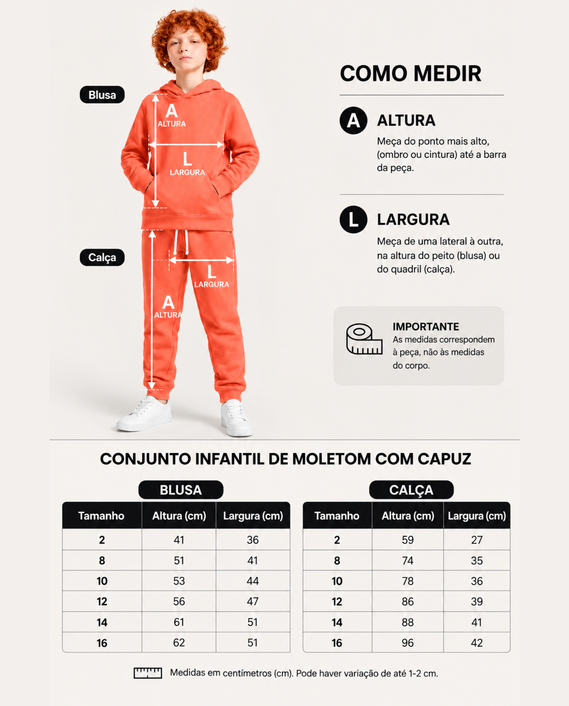 Conjunto Infantil de Moletom com Capuz