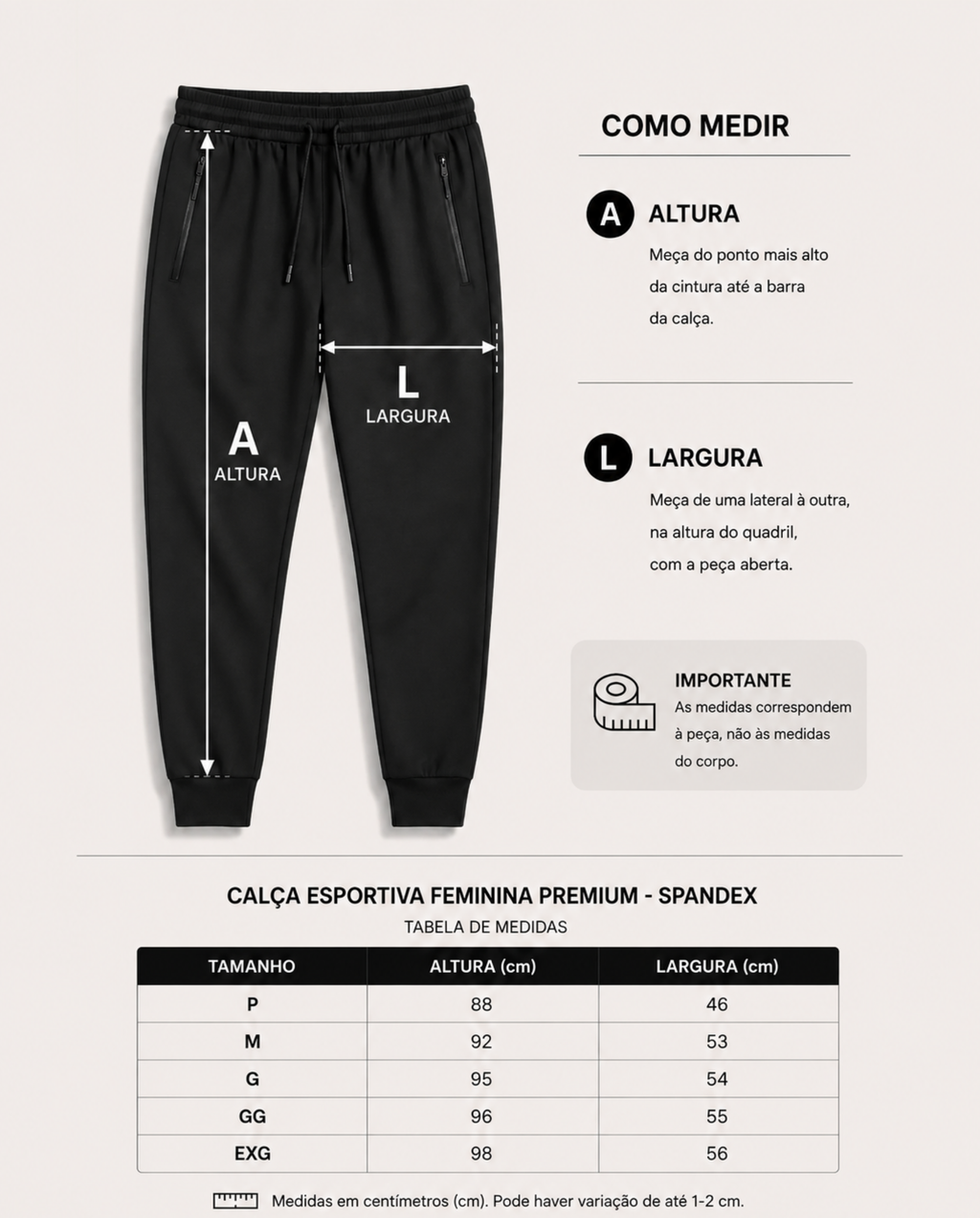 Calça Sport Feminina Premium - Spandex