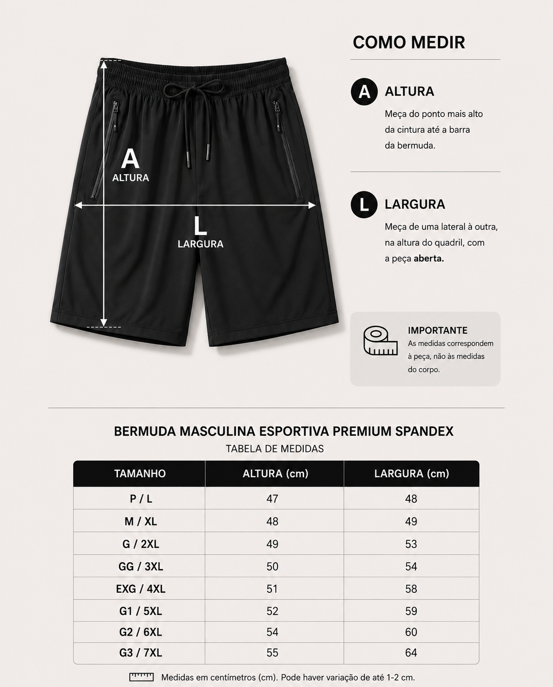Bermuda Masculina Esportiva Premium Spandex