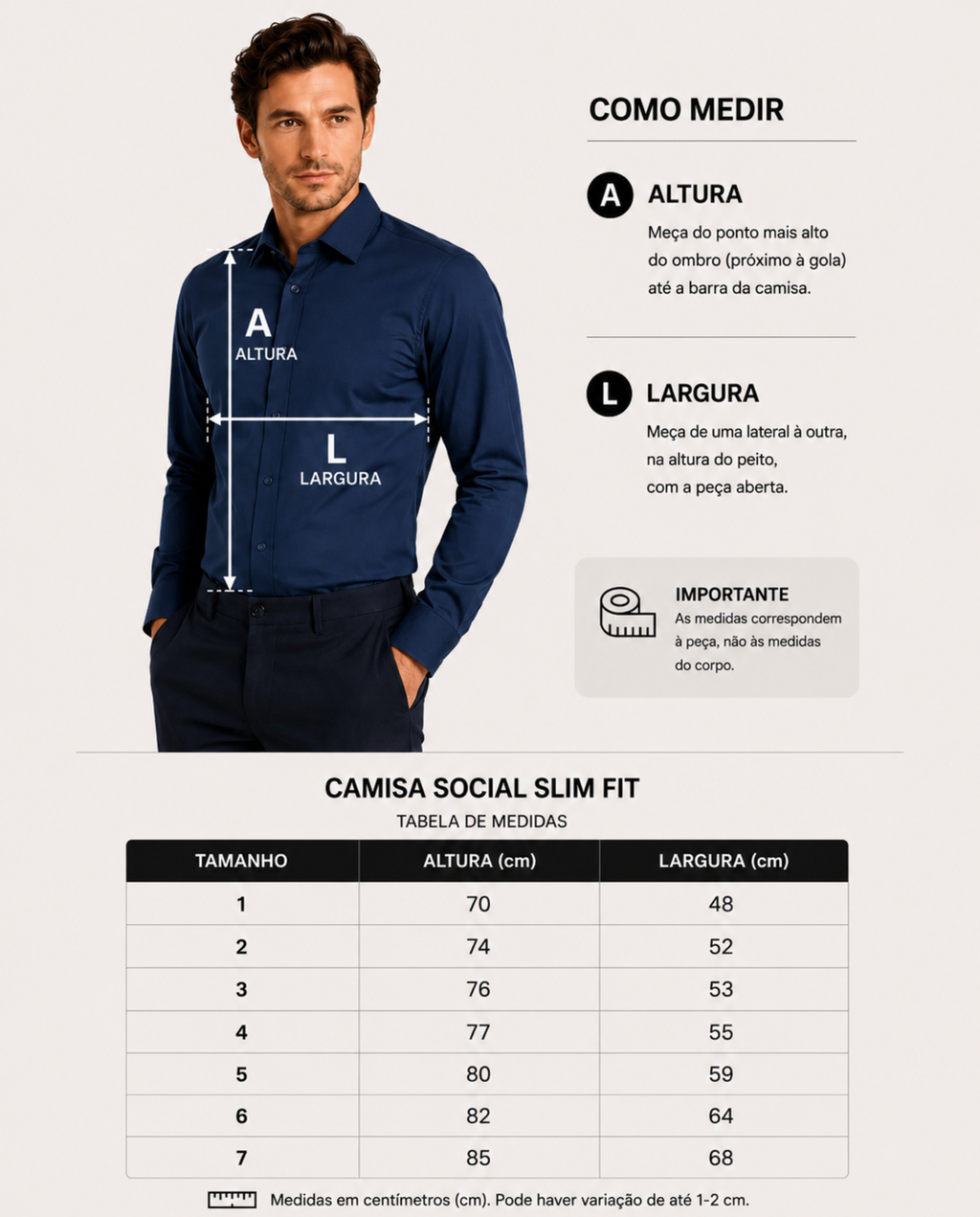 Camisa Social Slim Fit